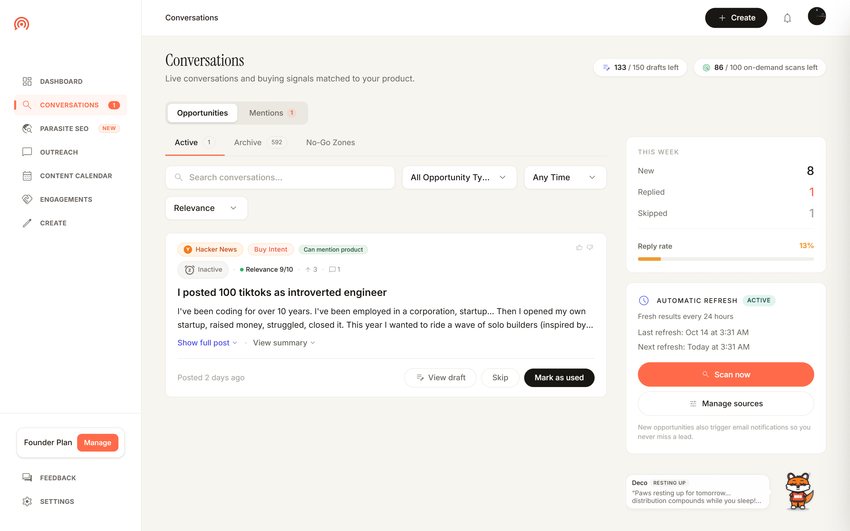 Xoru Live Conversations feed